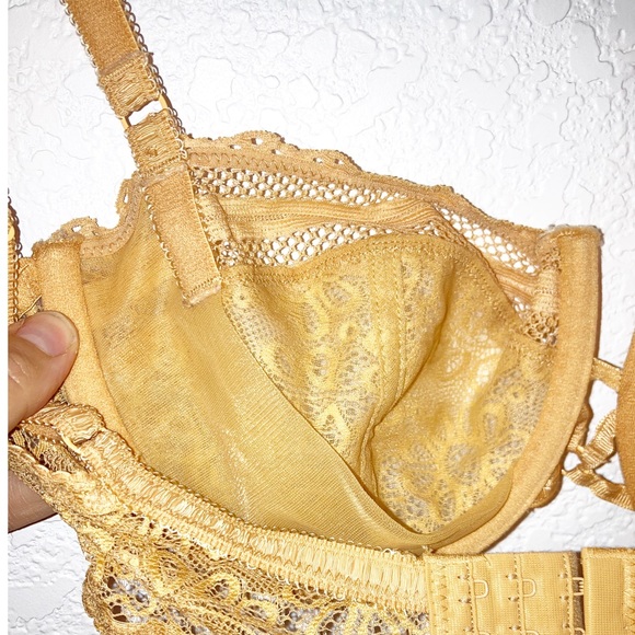 FREE PEOPLE Intimately Daisy Lace Bra GOLDENROD SZ: 34DD (34E) - Picture 9 of 11